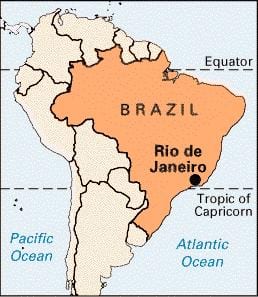 Rio de Janeiros brasiilias kaart