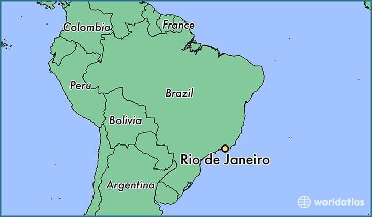 Rio de Janeiro, brasiilia kaart
