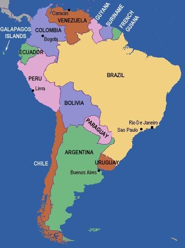 Rio grande jõe kaart lõuna-ameerika