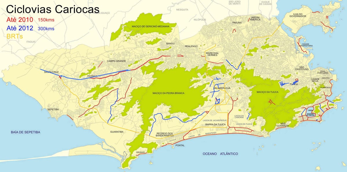 Rio de Janeiro bike kaart
