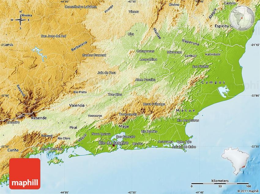 topograafiline kaart Rio 