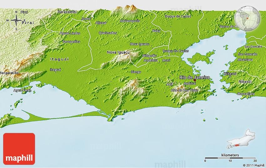 geograafiline kaart Rio