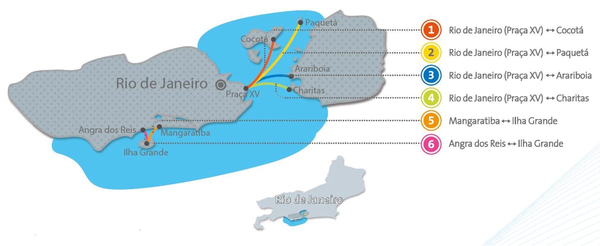 Rio de Janeiro paat kaart