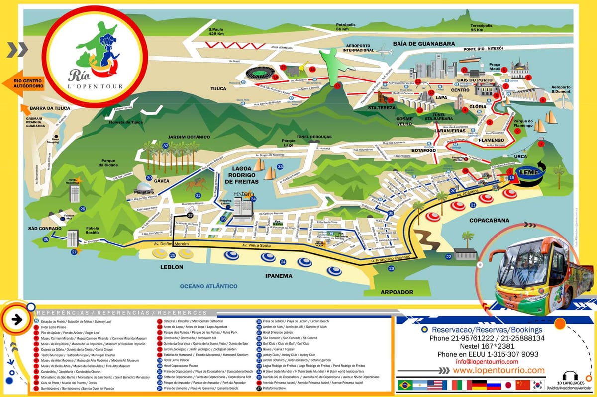 Rio de Janeiro turismikaart
