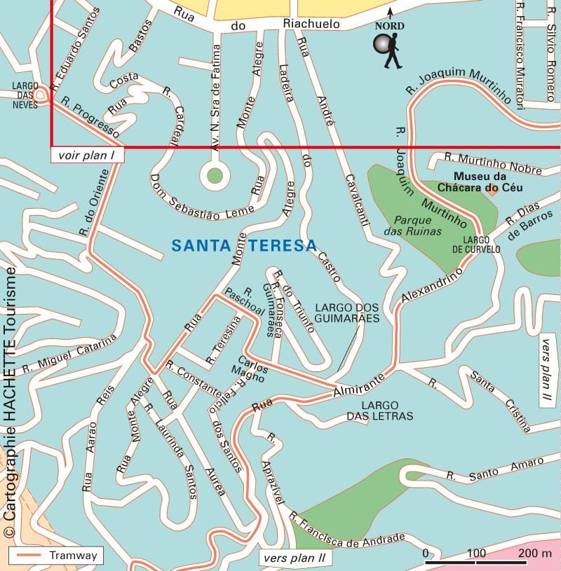 santa teresa Rio de Janeiro kaart